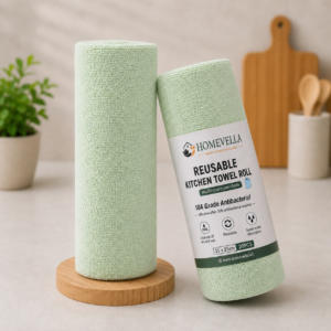 Reusable Kitchen Towel Roll – Paste Color – Washable and Soft Microfiber Fabric – 20 Pcs