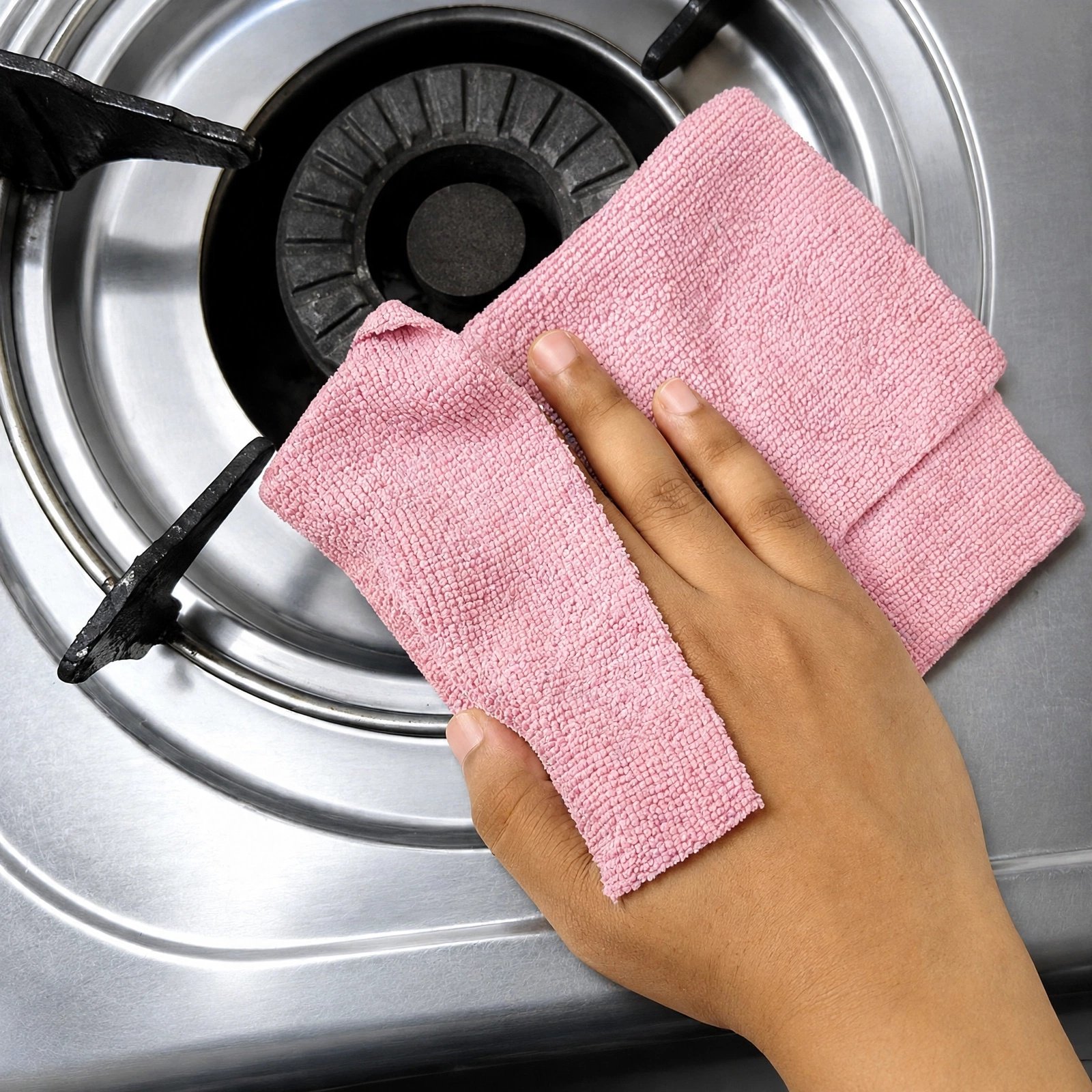 Reusable Kitchen Towel Roll – Pink Color – Washable and Soft Microfiber Fabric – 20 Pcs - Image 9
