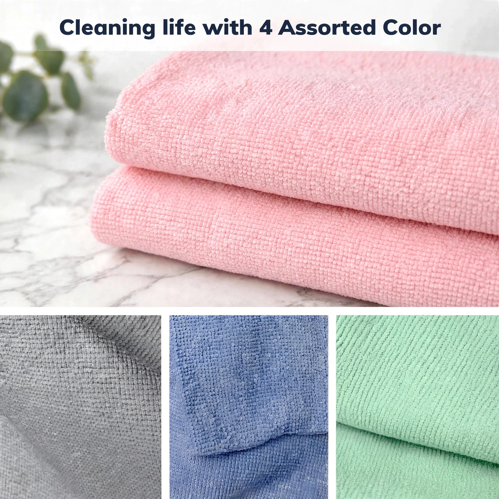 Reusable Kitchen Towel Roll – Pink Color – Washable and Soft Microfiber Fabric – 20 Pcs - Image 10